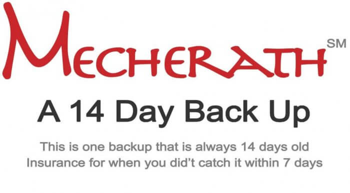 Retain one-14 day old backup on server.